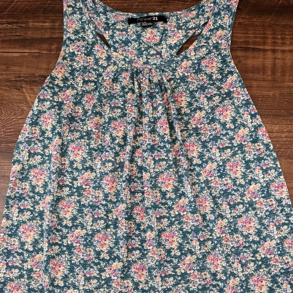 Forever 21 Green Floral Tank Top - Picture 7 of 15